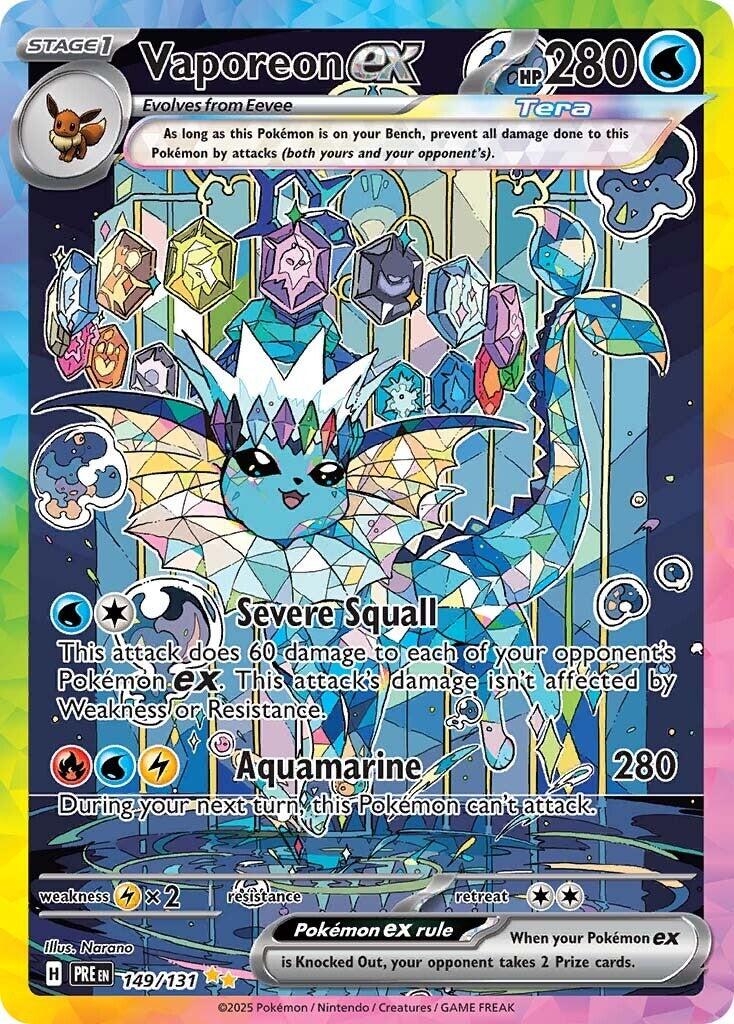 Vaporeon ex - 149/131 - (SV: Prismatic Evolutions) (Special Illustration Rare) Holofoil