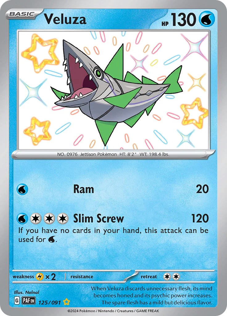 Veluza - 125/091 - (SV: Paldean Fates) (Shiny Rare) Holofoil
