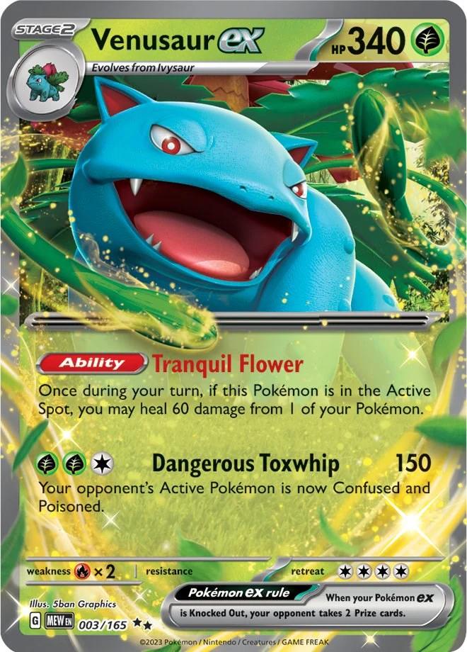 Venusaur ex - 003/165 - (SV: Scarlet & Violet 151) (Double Rare) Holofoil