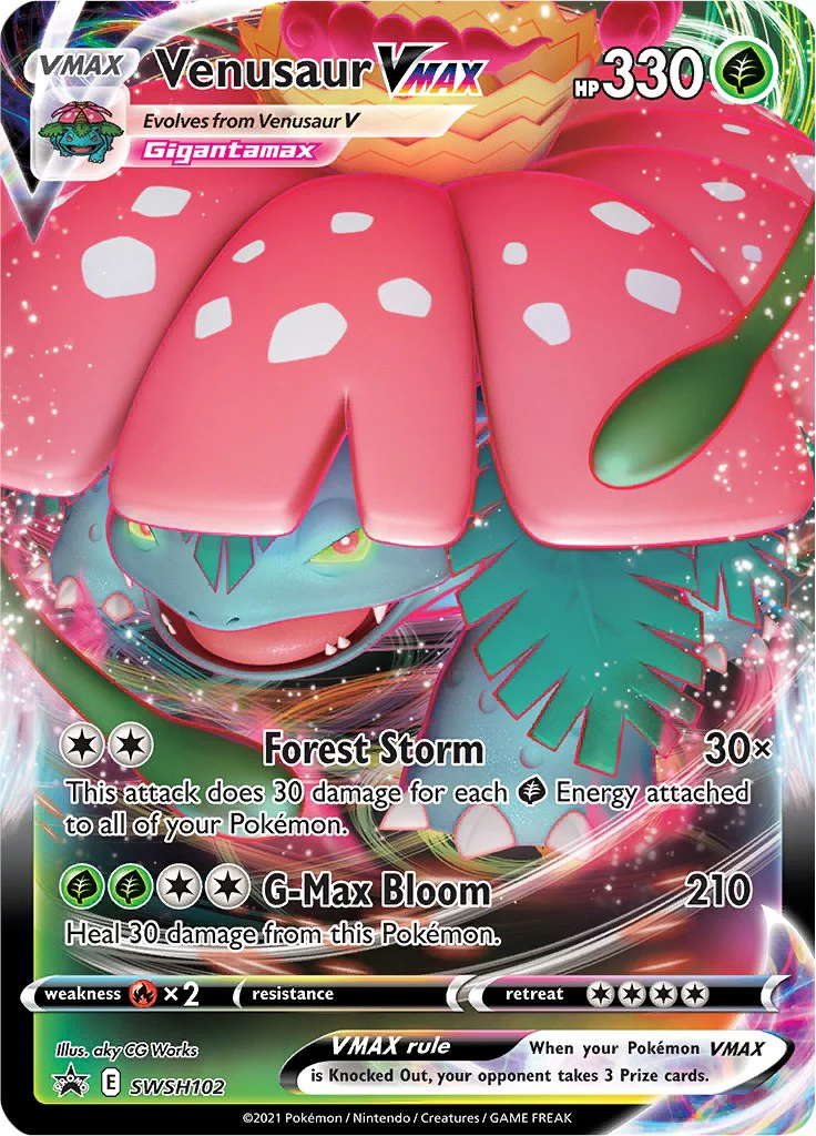 Venusaur VMAX - SWSH102 - (SWSH: Sword & Shield Promo Cards) (Promo)
