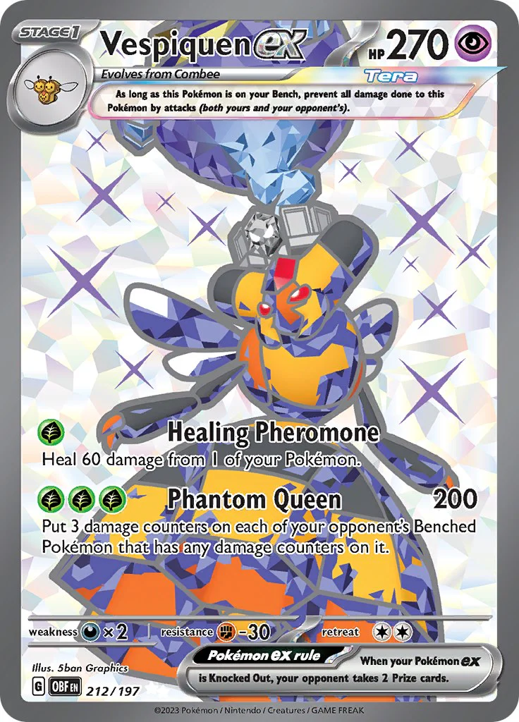 Vespiquen ex - 212/197 - (SV03: Obsidian Flames) (Ultra Rare) Holofoil
