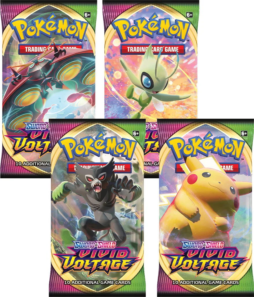 Pokemon TCG: Vivid Voltage Booster Pack Art Bundle [Set of 4]
