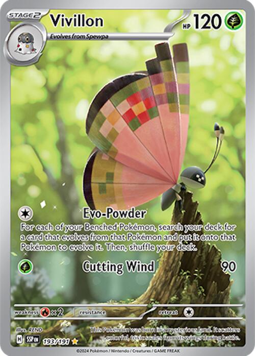 Vivillon - 193/191 - (SV08: Surging Sparks) (Illustration Rare)