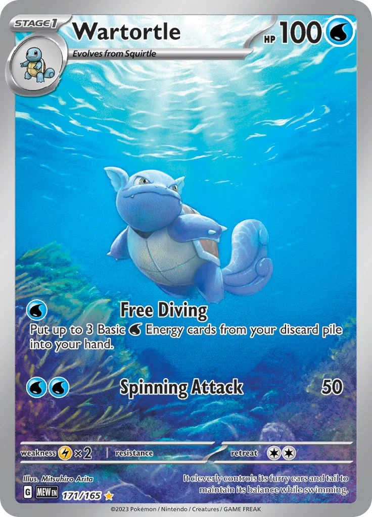 Wartortle - 171/165 - (SV: Scarlet & Violet 151) (Illustration Rare)