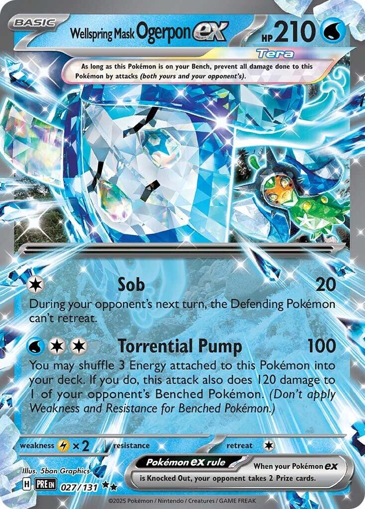 Wellspring Mask Ogerpon ex - 027/131 - (SV: Prismatic Evolutions) (Double Rare) Holofoil