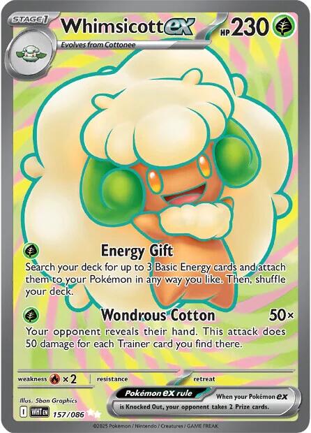 Whimsicott ex - 157/086 - (SV: White Flare) (Ultra Rare) Holofoil