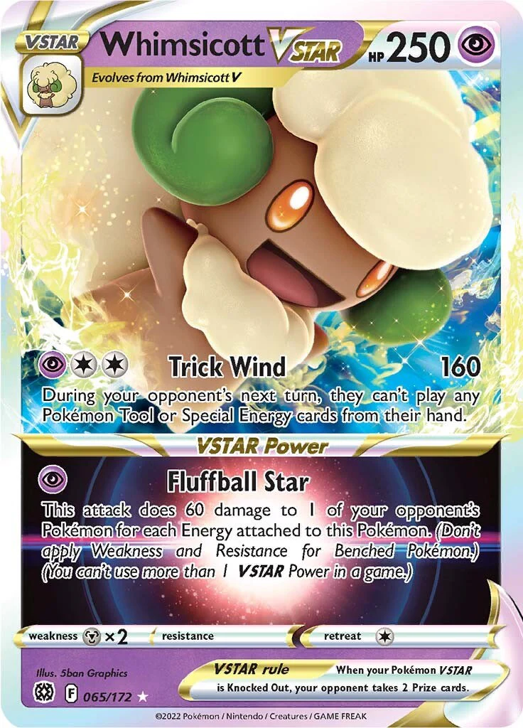Whimsicott VSTAR 065/172 - (SWSH09: Brilliant Stars) (Ultra Rare) Holofoil
