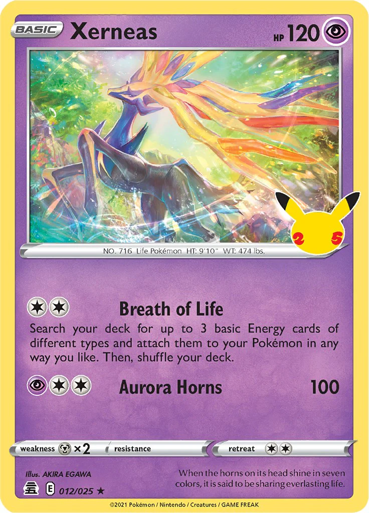 Xerneas 012/025 - (Celebrations) (Holo Rare) Holofoil