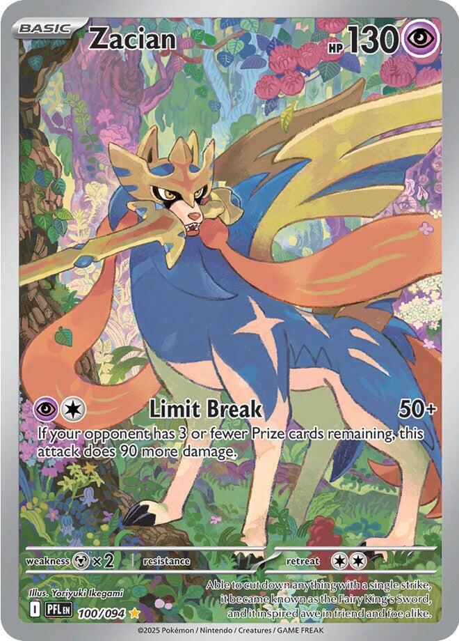 Zacian - 100/094 - (ME02: Phantasmal Flames) (Illustration Rare)