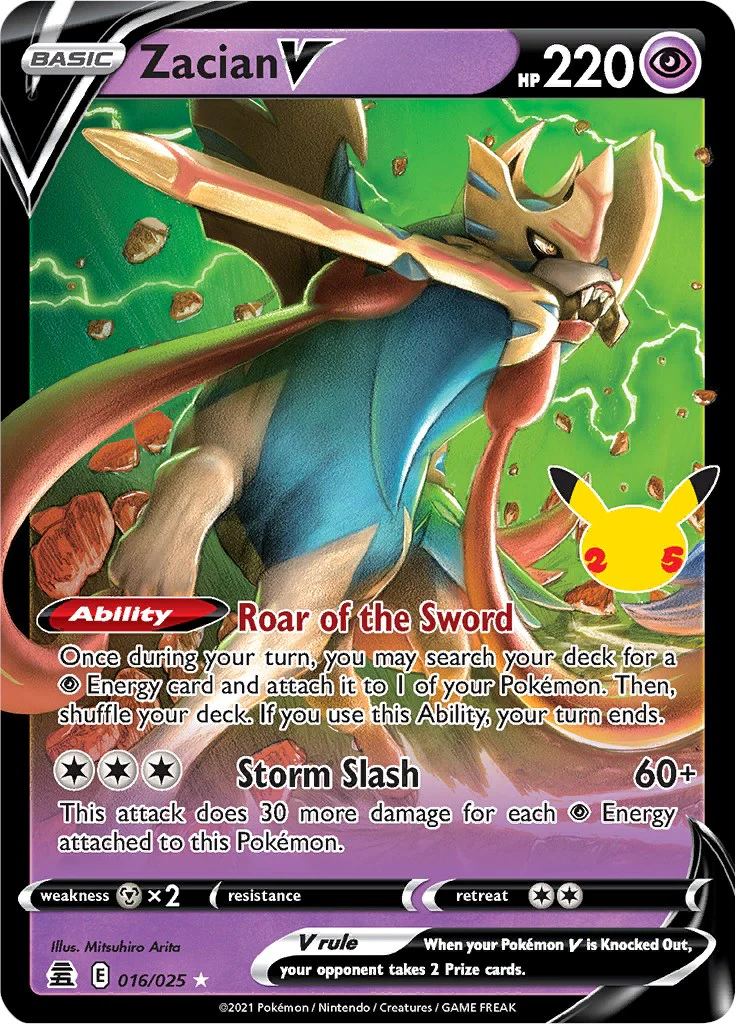 Zacian V 016/025 - (Celebrations) (Ultra Rare) Holofoil