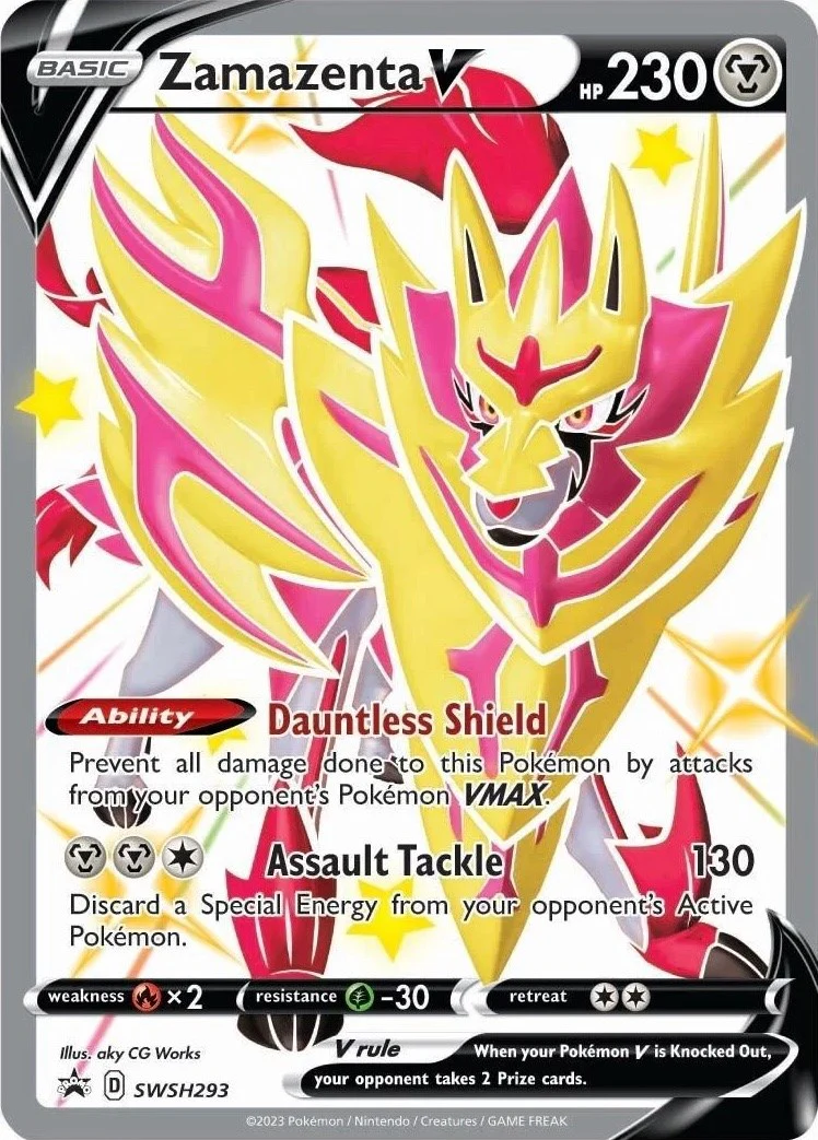 Zamazenta V (Shiny) - SWSH293 - (SWSH: Sword & Shield Promo Cards) (Promo) Holofoil