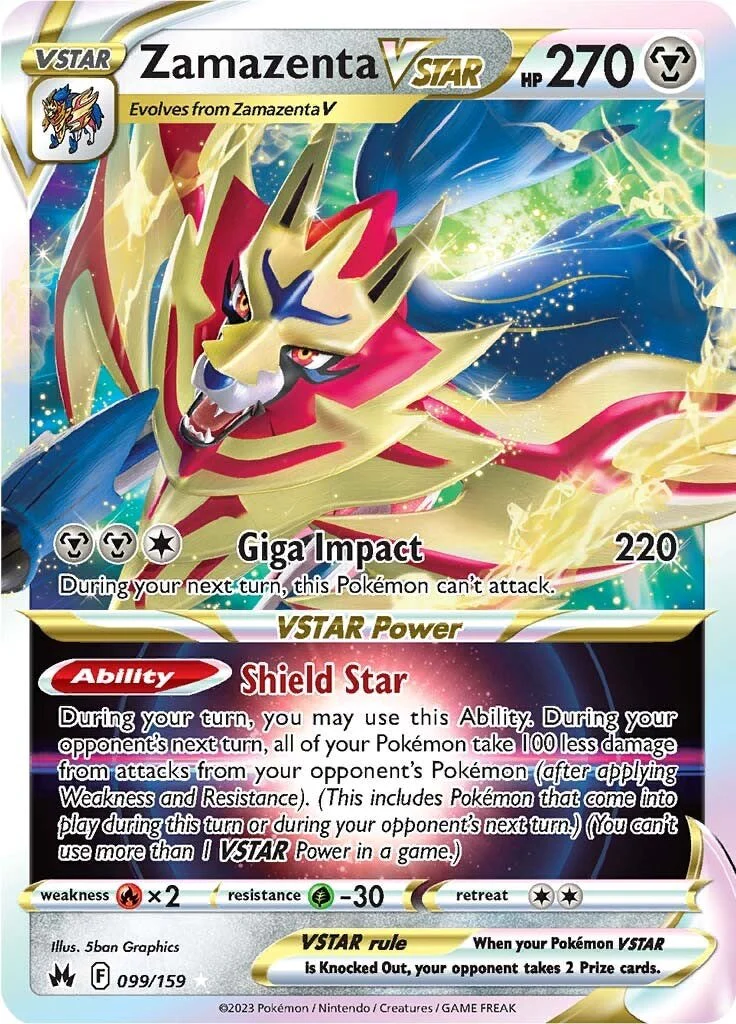 Zamazenta VSTAR 099/159 - (SWSH: Crown Zenith) (Ultra Rare) Holofoil