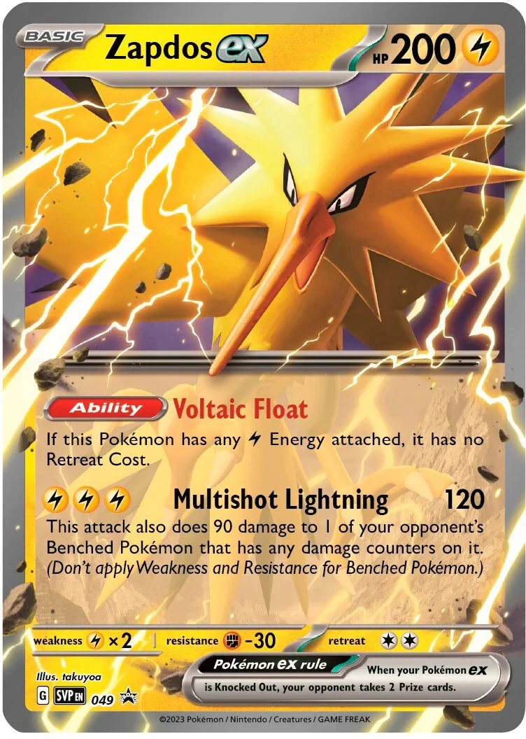 Zapdos ex - 049 - (SV: Scarlet & Violet Promo Cards) (Promo) Holofoil