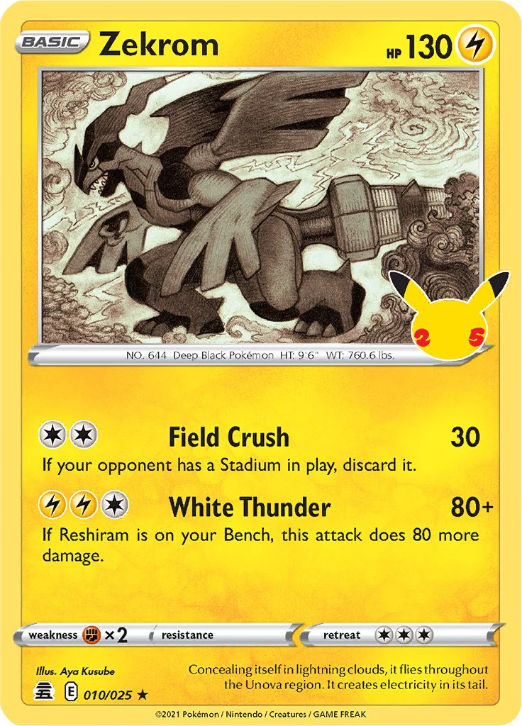 Zekrom 010/025 - (Celebrations) (Holo Rare) Holofoil
