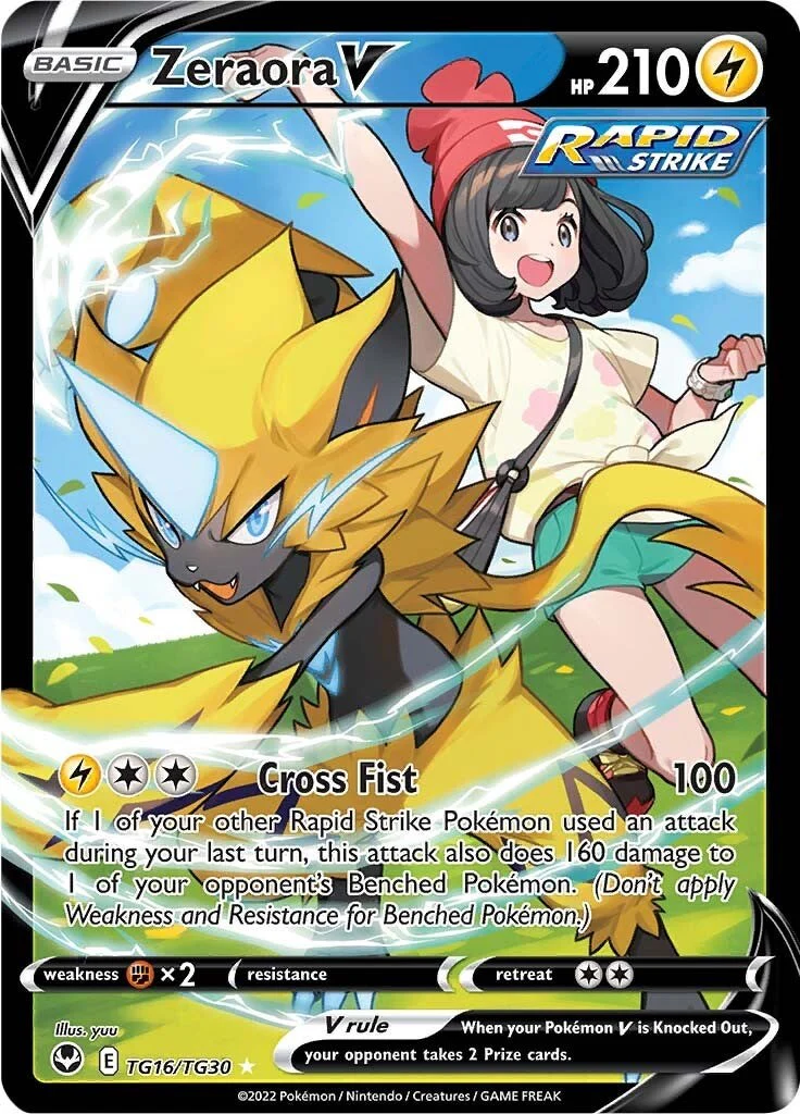Zeraora V TG16/TG30 - (SWSH12: Silver Tempest Trainer Gallery) (Ultra Rare) Holofoil