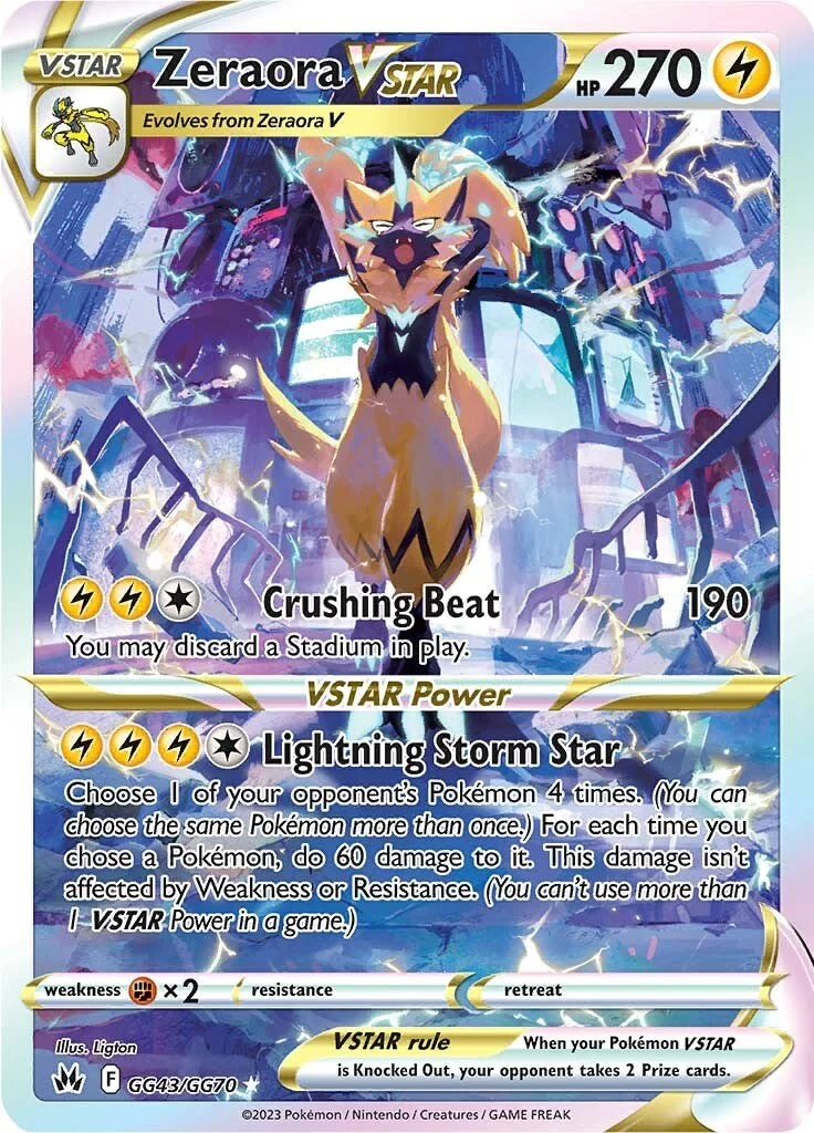 Zeraora VSTAR GG43/GG70 - (SWSH: Crown Zenith: Galarian Gallery) (Ultra Rare) Holofoil